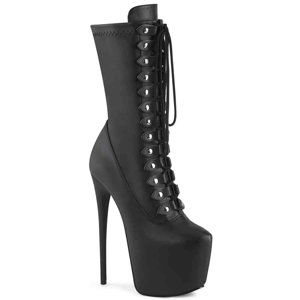 Pleaser - JUBILANT-1048 Plateau Laarzen - Zwart